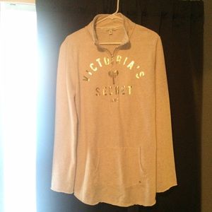 Cream Victoria's Secret Angels Quarter Zip