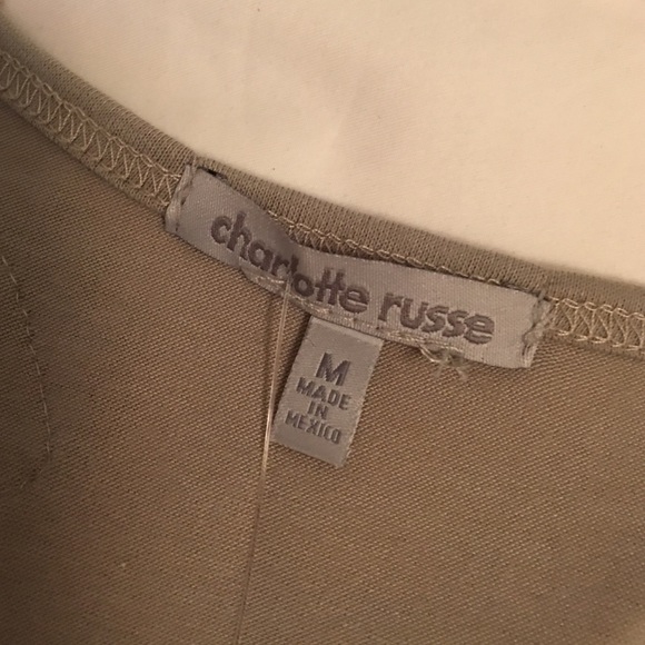 Charlotte Russe grey cut off shirt - Picture 2 of 4