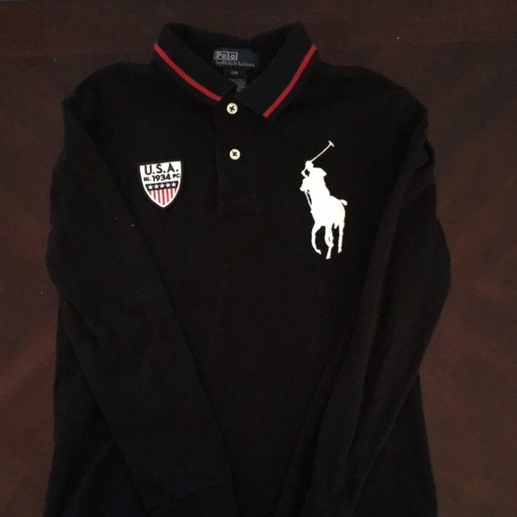 Black polo shirt