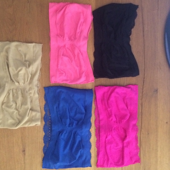 Womens strapless bandeaus