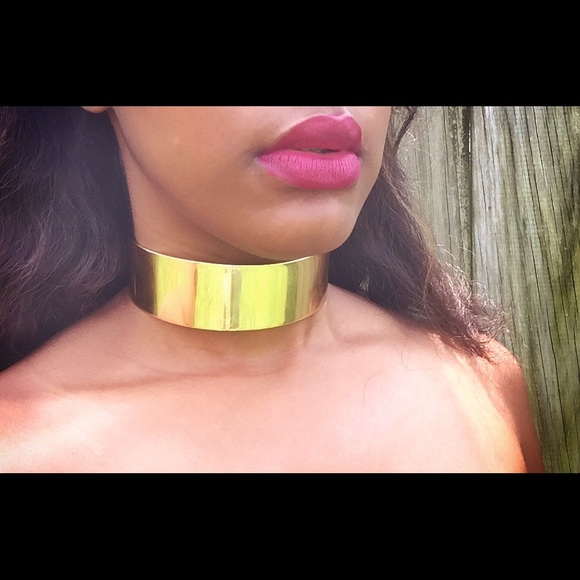 Wide Gold Choker