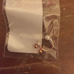 Diamond studded septum horseshoe