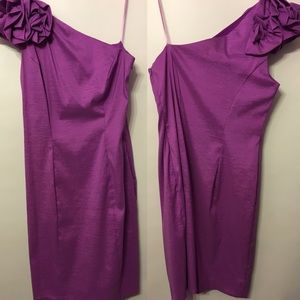 Magenta One Shoulder Dress