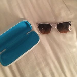 Warby Parker clear frame sunglasses