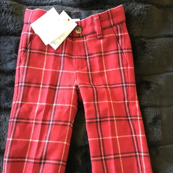 Brand new baby Janie and Jack red plaid pants