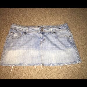 Light blue jean skirt