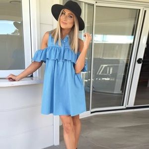 Off Shoulder Ruffled Dress