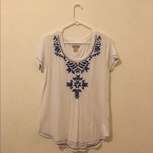Lucky Brand embroidered tshirt - white/L