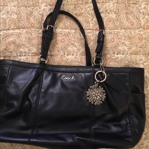 Navy Blue Leather Bag