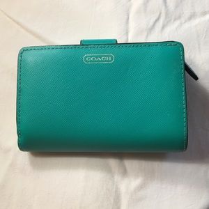 Authentic green Coach wallet