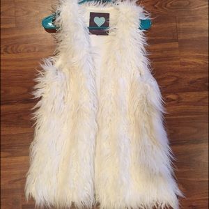 Kendall and Kylie Long Faux Fur Vest