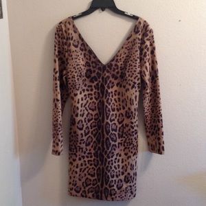 Alberto Makali Faux Suede Animal Dress