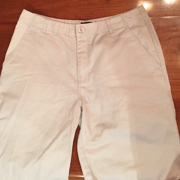 Men's khaki shorts.