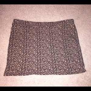 Cheetah print spandex skirt
