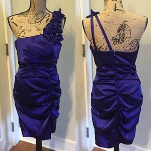 Purple One-Shoulder Dress