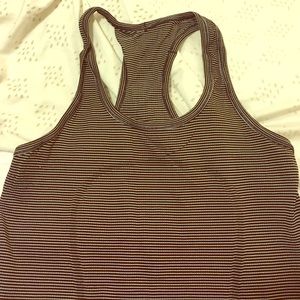 Black and white stripe LULU tank