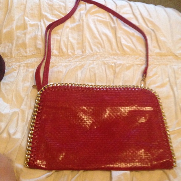 Red oversized clutch