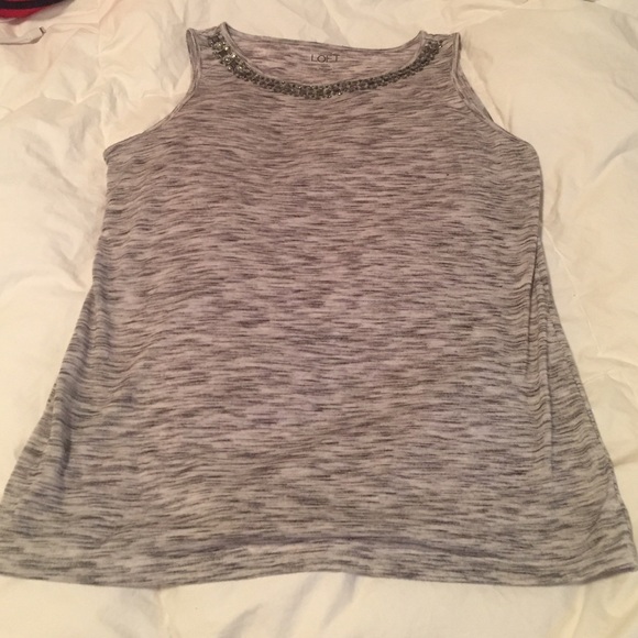 Heathered Grey Sequence Scoop Neck Tee - Picture 2 of 4