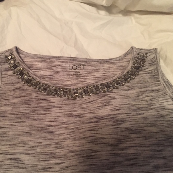 Heathered Grey Sequence Scoop Neck Tee - Picture 3 of 4
