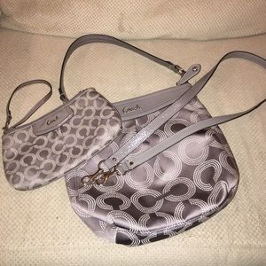 Coach purse and wristlet