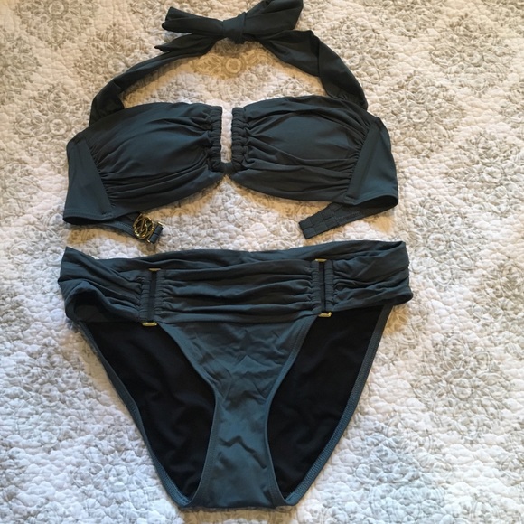 Grey/green Victoria's Secret 2 pc Bikini Sz