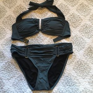 Grey/green Victoria's Secret 2 pc Bikini Sz