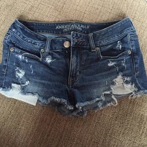 American eagle shortie jean shorts