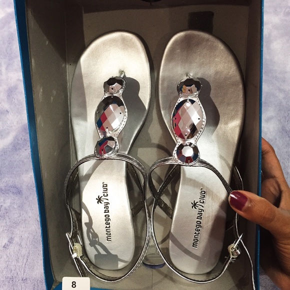 Silver sandals