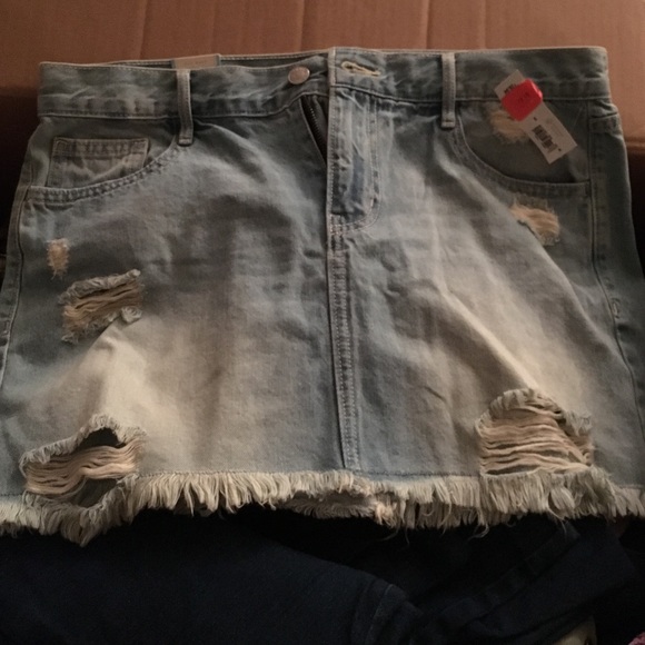 Destressed skirt