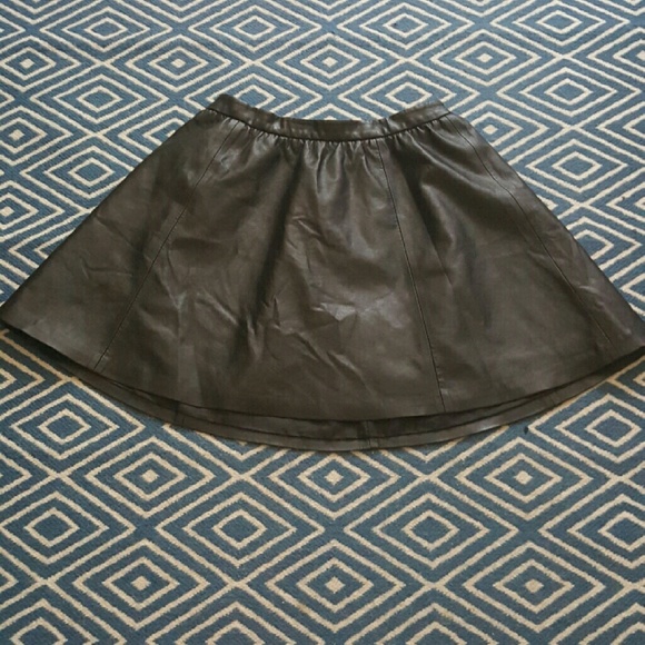 Leather skater skirt