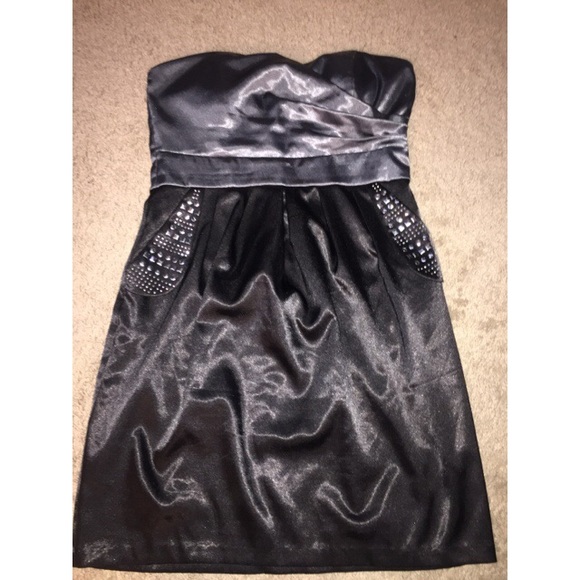 Shiny black and silver dress