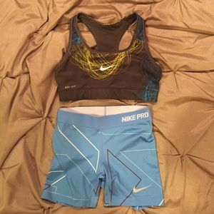 Nike Cheer Sports Bra & Nike Pros