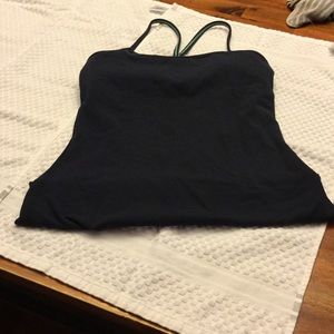 LuluLemon Navy Blue Power Y Tank, size 4.