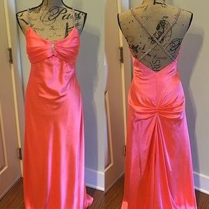 Le Gala Tony Bowls Coral Dress