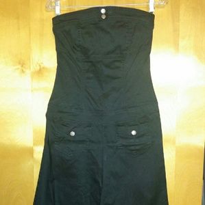 Black Strapless Romper