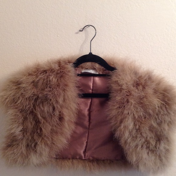 Alberto Makali  Turkey Feather Shrug