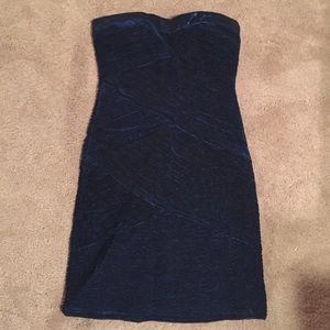 Sapphire body-con, sweetheart cocktail dress