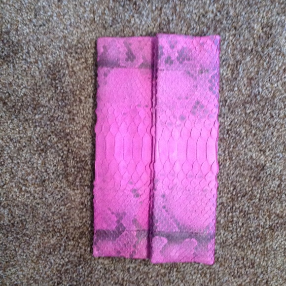 Pink Python Clutch