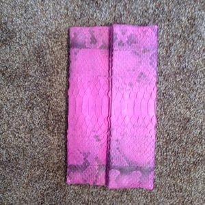 Pink Python Clutch