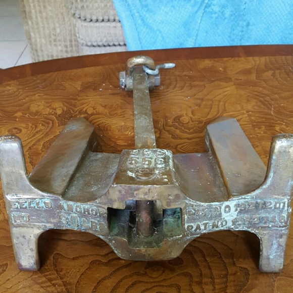All brass Danforth anchor