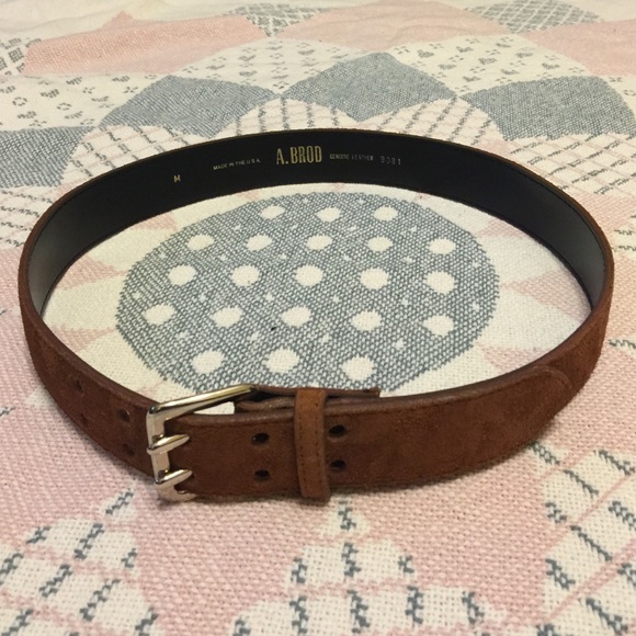 **^A.BROD***Suede Leather Belt for Men