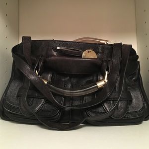 Chloe black bag with Lucite handles