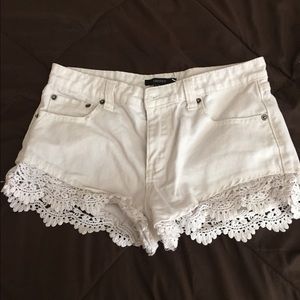 forever21 white shorts