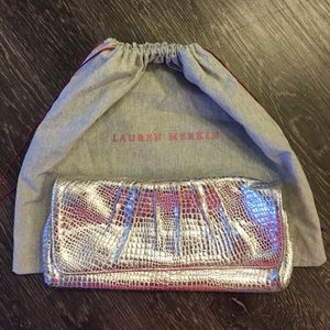 ⚡️PRICE CUT ⚡️Silver Lauren Merkin clutch