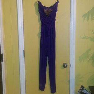 Embellished Front Sleeveless Jumpsuit