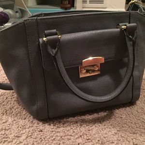 Gray bag with gold detail