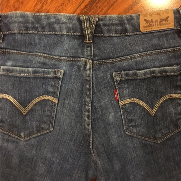 Levi's long jean shorts