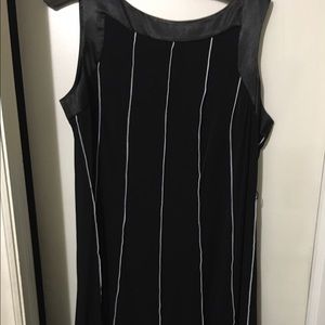 Black and white striped dress