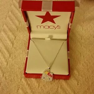 Hello kitty sterling silver necklace