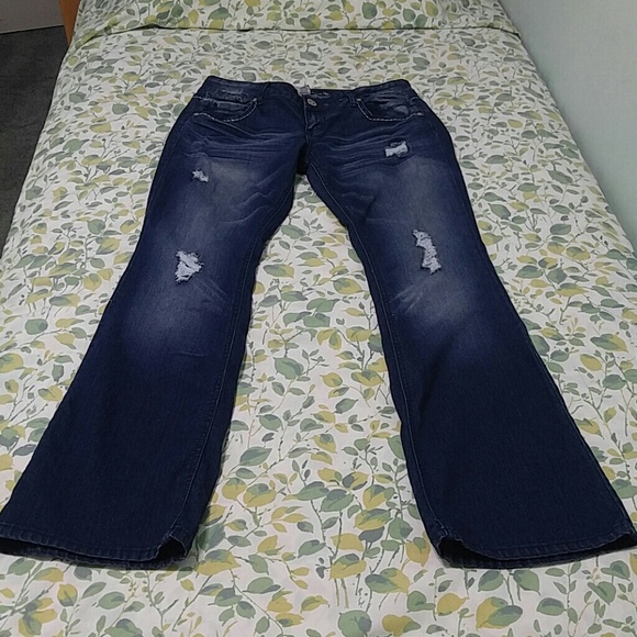 Ripped Flared Jeans